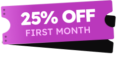 25% off first month